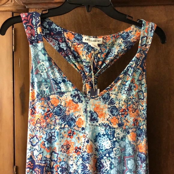 Artisan Ny Dresses Artisan Ny Maxi Racerback Spandex Long Dress Sz